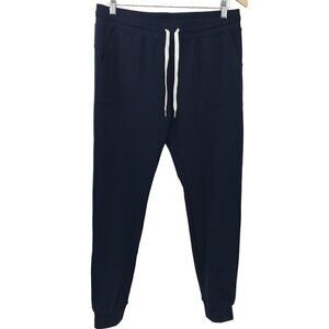 Zyia Active  Cozy Joggers Size L Nylon Stretch Navy Blue Pants Athletic Lounge